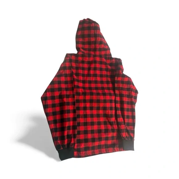 NWT Vermont Flannel Co Organic Cotton Hoodie Buffalo Check Large Luxury Flannel - Picture 2 of 8